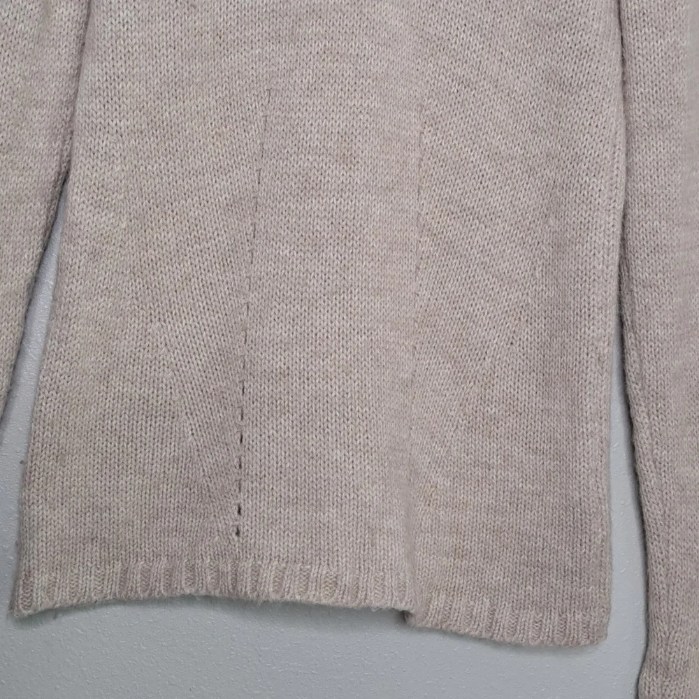 Fairly Women's Merino Wool Alpaca Blend Sweater Long Slv Cream Size 2
